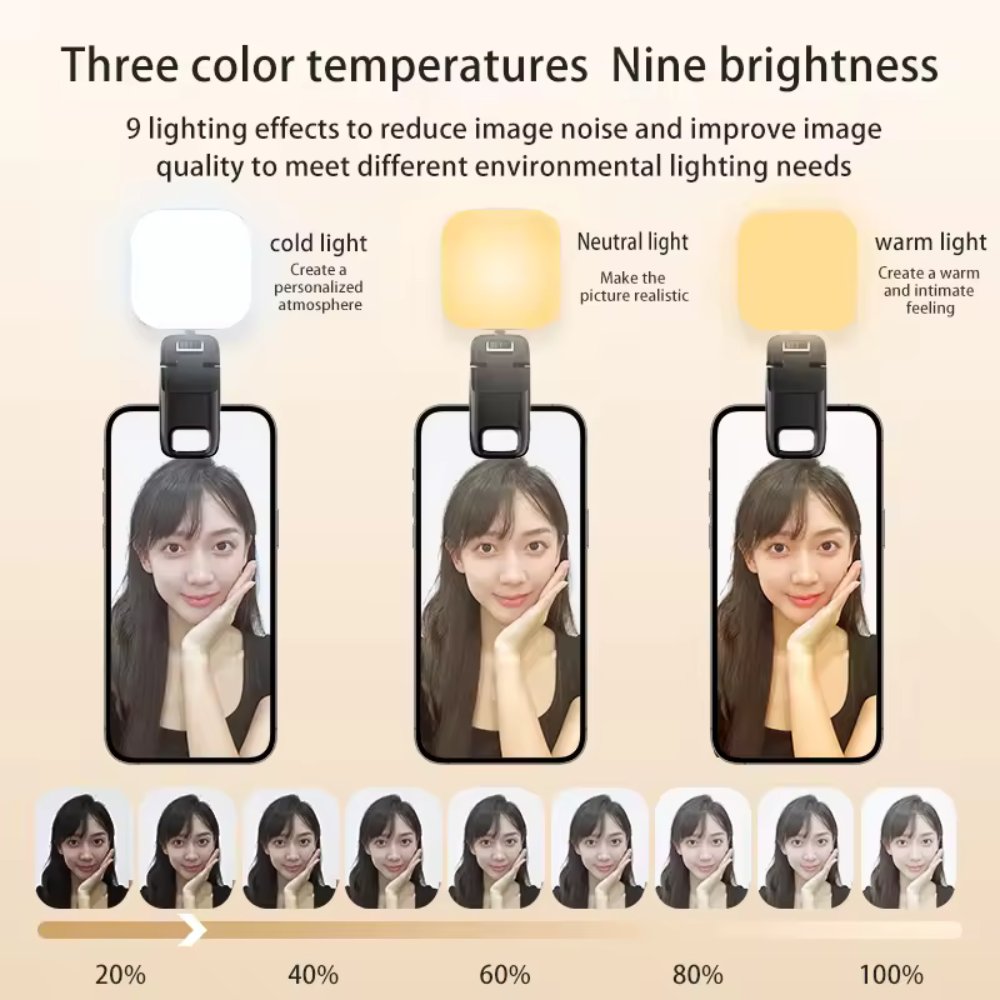 Pocket Fill Light — Clip-On LED for Your Phone